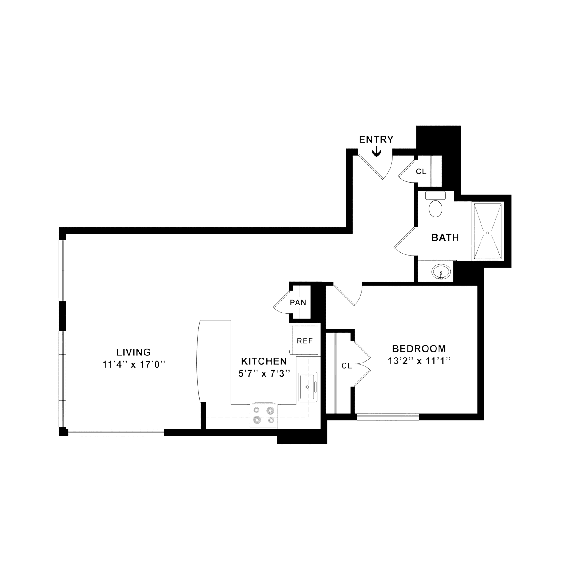 1 Bedroom 1 Bathroom Apartment Labeled G1 at Renaissance Gardens 1 Bedroom 1 Bathroom Apartment Labeled G1 at Renaissance Gardens